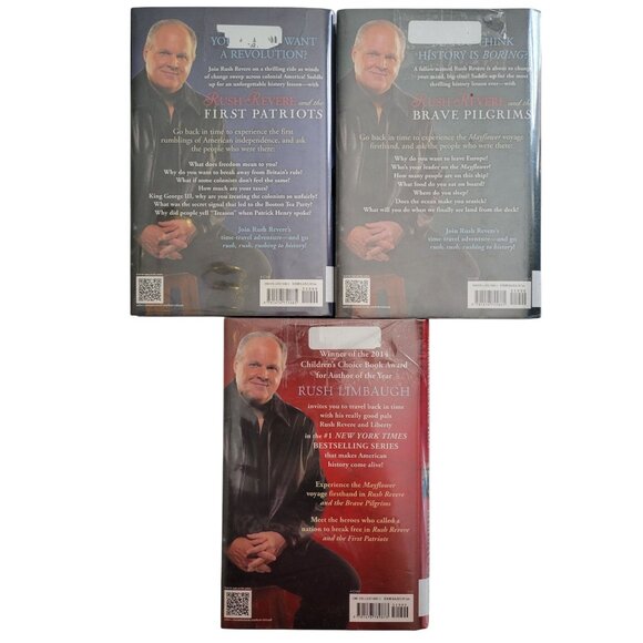 3 Rush Revere Series Books By Rush Limbaugh HC Home School Teacher History - Picture 3 of 7